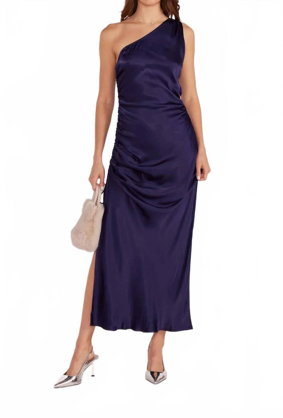 NEW MINKPINK lumina midi dress in navy